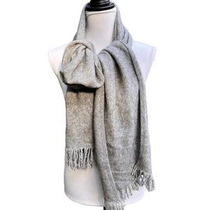 Kiwi Down gray merino possum angora blend scarf New Zealand